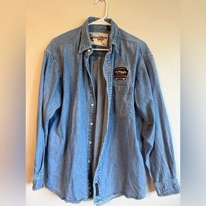 Disney Light Blue Denim Shirt with Embroidery